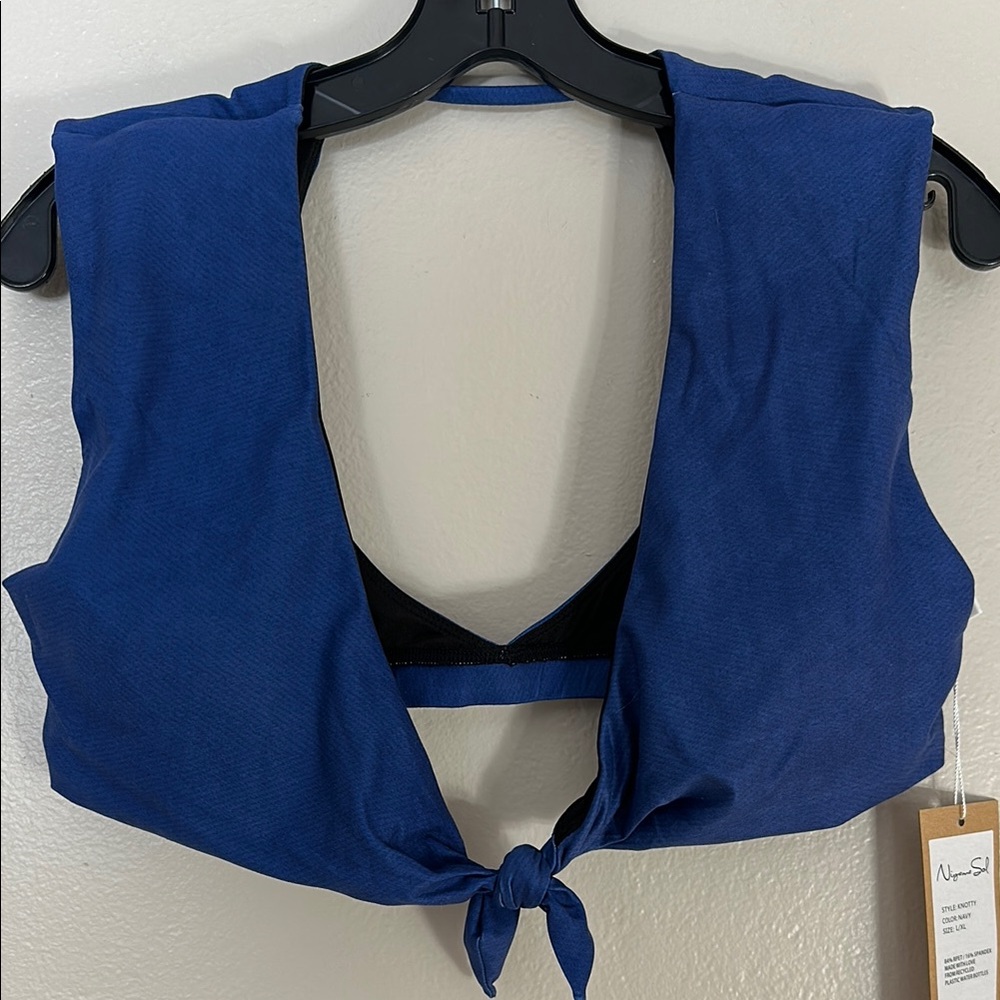 NEW Niyama Sol Blue Tie-Front Sports Bra